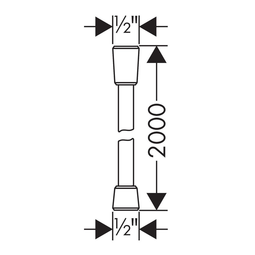Immagine di Hansgrohe ISIFLEX flessibile doccia 200 cm, finitura cromo 28274000