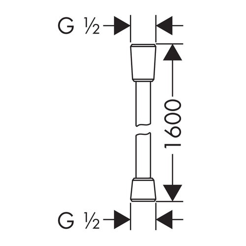 Immagine di Hansgrohe ISIFLEX flessibile da 160 cm, finitura cromo 28276000