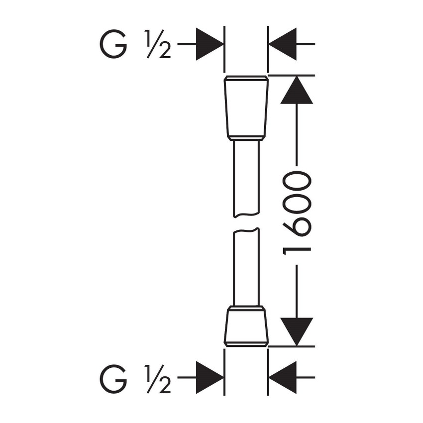 Immagine di Hansgrohe ISIFLEX flessibile da 160 cm, finitura cromo 28276000
