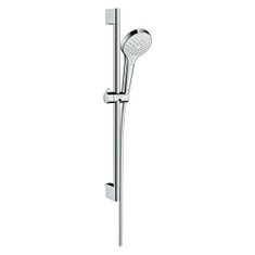 Immagine di Hansgrohe CROMA SELECT S set doccia Vario EcoSmart 9 l/min, con asta doccia 65 cm, finitura cromo e bianco 26563400