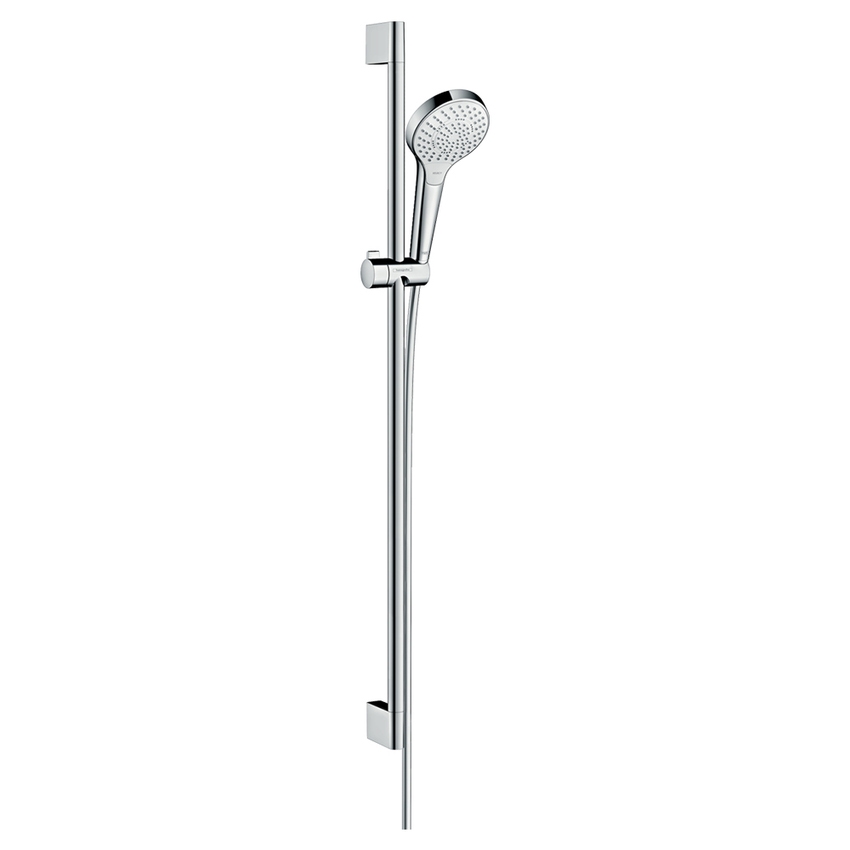 Immagine di Hansgrohe CROMA SELECT S set doccia Multi con asta doccia 90 cm, finitura cromo e bianco 26570400