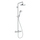 Hansgrohe CROMA SELECT S showerpipe 180 2 jet con termostatico, finitura cromo e bianco 27253400