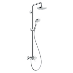 Immagine di Hansgrohe CROMA SELECT S showerpipe 280 2 jet, con miscelatore monocomando, finitura cromo e bianco 27255400