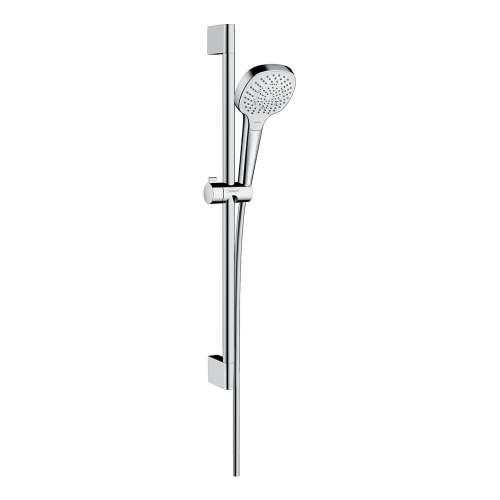 Immagine di Hansgrohe CROMA SELECT E set doccia Multi, EcoSmart 9 l/min, con asta doccia 65 cm, finitura cromo e bianco 26581400