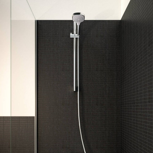 Immagine di Hansgrohe CROMA SELECT E set doccia Vario, con asta doccia 65 cm, finitura cromo e bianco 26582400
