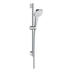 Immagine di Hansgrohe CROMA SELECT E set doccia 1 jet, con asta doccia 65 cm, finitura cromo e bianco 26584400