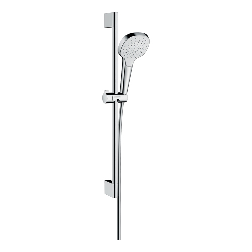 Immagine di Hansgrohe CROMA SELECT E set doccia 1 jet, con asta doccia 65 cm, finitura cromo e bianco 26584400