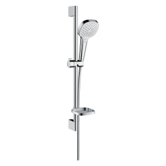 Immagine di Hansgrohe CROMA SELECT E set doccia Vario, con asta doccia 65 cm e porta sapone, finitura cromo e bianco 26586400