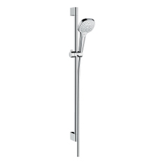 Immagine di Hansgrohe CROMA SELECT E set doccia Multi, EcoSmart 9 l/min, con asta doccia 90 cm, finitura cromo e bianco 26591400