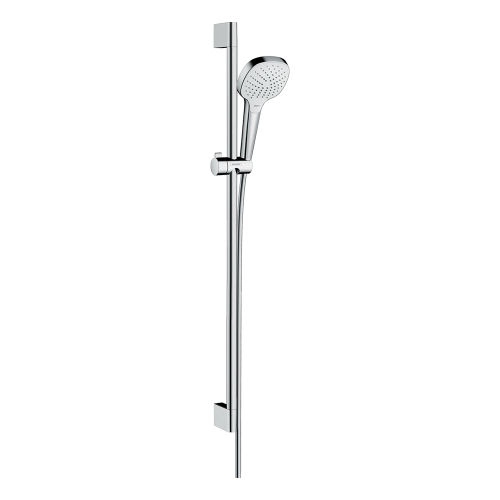 Immagine di Hansgrohe CROMA SELECT E set doccia Vario con asta doccia 90 cm, finitura cromo e bianco 26592400