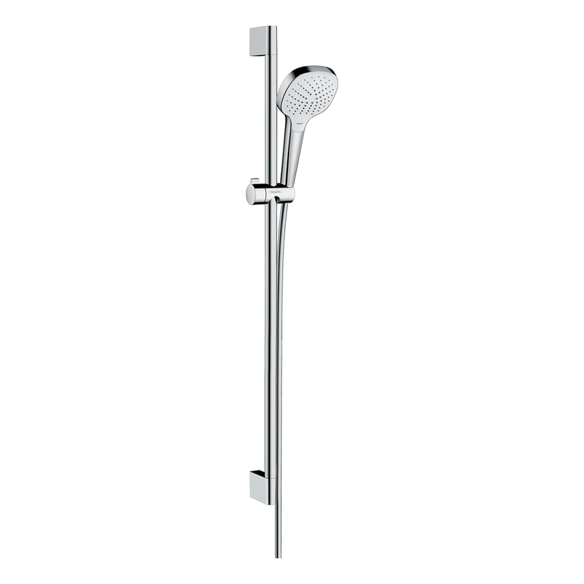 Immagine di Hansgrohe CROMA SELECT E set doccia Vario con asta doccia 90 cm, finitura cromo e bianco 26592400