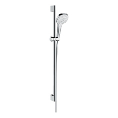 Immagine di Hansgrohe CROMA SELECT E set doccia 1 jet con asta doccia 90 cm, finitura cromo e bianco 26594400