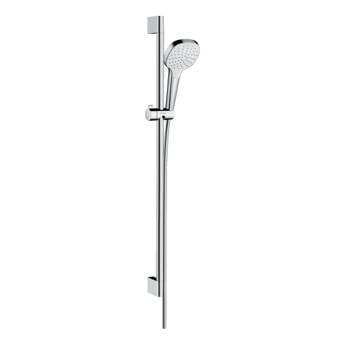 Immagine di Hansgrohe CROMA SELECT E set doccia 1 jet con asta doccia 90 cm, finitura cromo e bianco 26594400