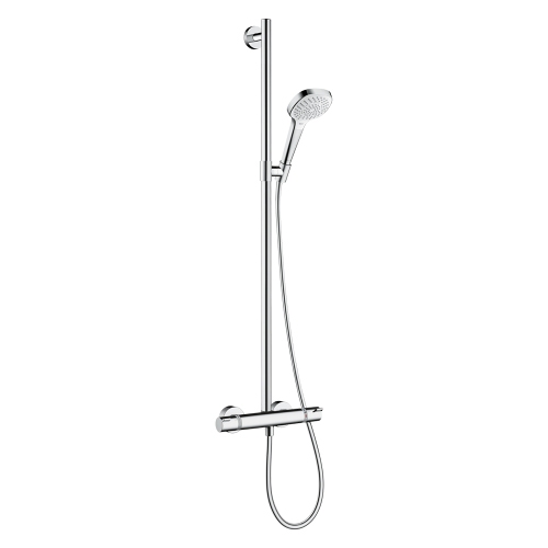 Immagine di Hansgrohe CROMA SELECT E semipipe Multi, con termostatico, finitura cromo e bianco 27248400