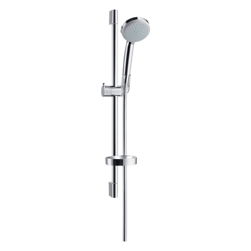 Immagine di Hansgrohe CROMA 100 set doccia Vario, con asta doccia 65 cm e portasapone, finitura cromo 27772000