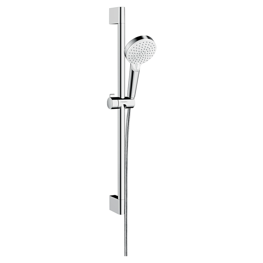 Immagine di Hansgrohe CROMETTA set doccia Vario, con asta doccia 65 cm, finitura cromo e bianco 26532400