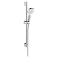 Immagine di Hansgrohe CROMETTA set doccia Vario EcoSmart 9 l/min, con asta doccia 65 cm, finitura cromo e bianco 26534400