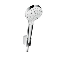 Immagine di Hansgrohe CROMETTA set supporto doccia Vario, EcoSmart 9 l/min con flessibile doccia 160 cm, finitura cromo e bianco 26694400