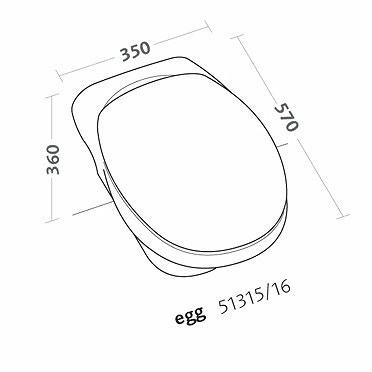 Immagine di Pozzi Ginori Egg vaso sospeso completo di sedile, bianco  51315000