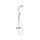 Hansgrohe CROMETTA 100 showerpipe 160 1 jet EcoSmart 9 l/min con termostatico, finitura cromo e bianco 27265400