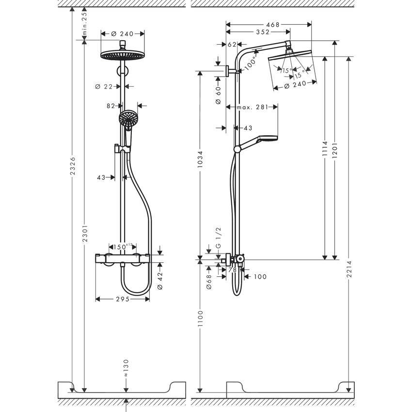 HANSGROHE Crometta S soffione doccia 1 jet 26723000