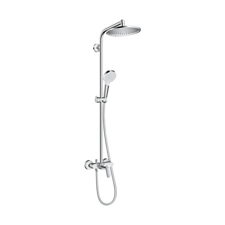 Immagine di Hansgrohe CROMETTA S showerpipe 240 1 jet con miscelatore monocomando, finitura cromo 27269000