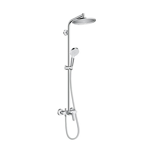 Immagine di Hansgrohe CROMETTA S showerpipe 240 1 jet con miscelatore monocomando, finitura cromo 27269000