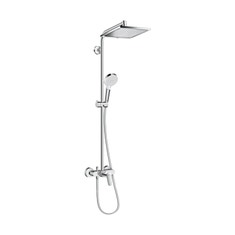 Immagine di Hansgrohe CROMETTA E showerpipe 240 1 jet con miscelatore monocomando, finitura cromo 27284000