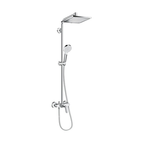 Immagine di Hansgrohe CROMETTA E showerpipe 240 1 jet con miscelatore monocomando, finitura cromo 27284000