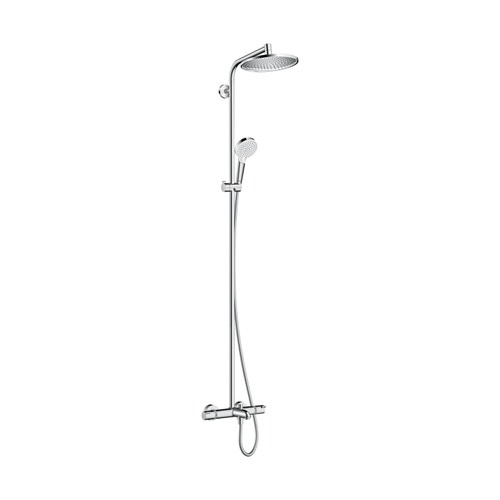 Immagine di Hansgrohe CROMETTA S showerpipe 240 1 jet con termostatico vasca, finitura cromo 27320000
