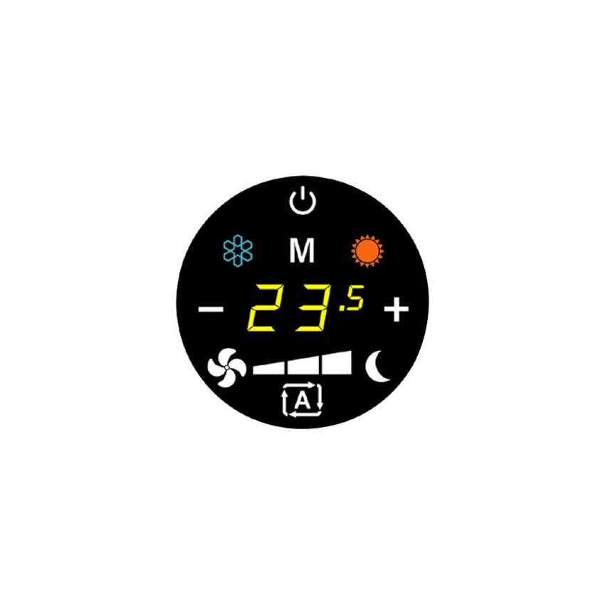Immagine di Sabiana Comando a bordo touch con cambio automatico velocità con termostato elettronico e commutatore estate/inverno (utilizzabile solo con UP-Touch) 9071061