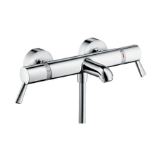 Immagine di Hansgrohe ECOSTAT miscelatore termostatico vasca comfort care, esterno con maniglia extra lunga, finitura cromo 13115000