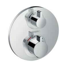 Immagine di Hansgrohe ECOSTAT S miscelatore termostatico ad incasso per 2 utenze, finitura cromo 15758000