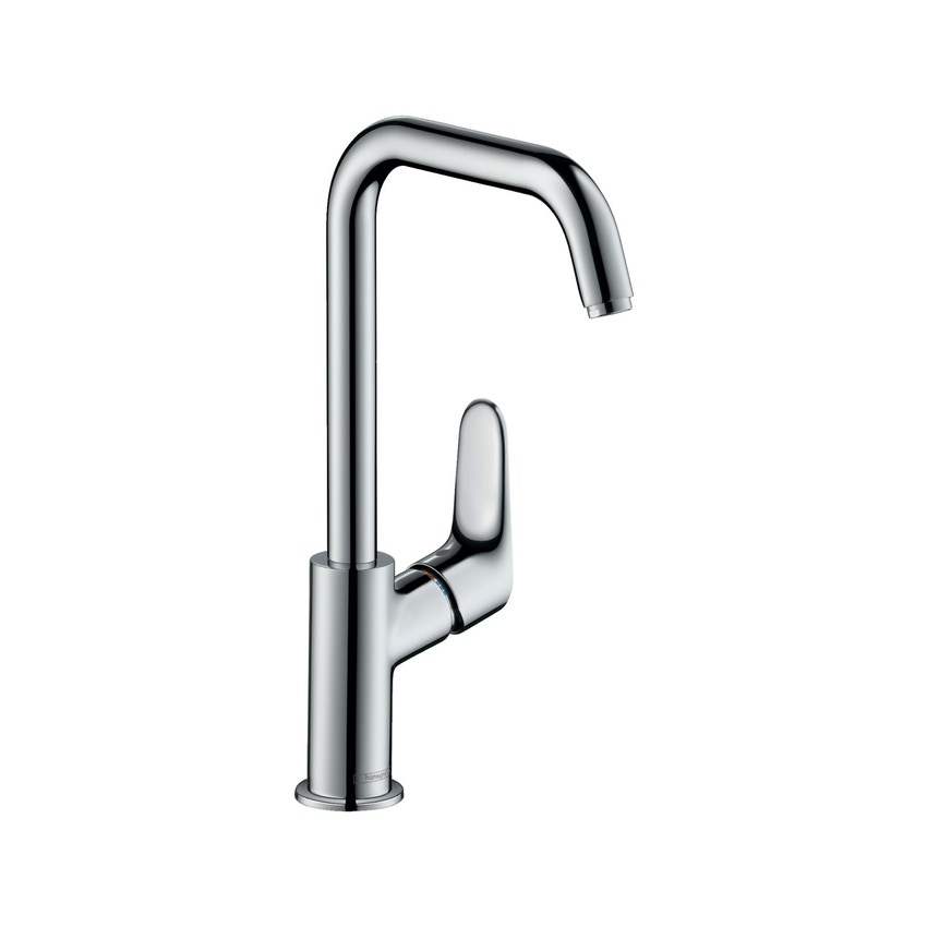 Immagine di Hansgrohe FOCUS miscelatore monocomando lavabo 240, con bocca erogazione girevole, senza saltarello e scarico, finitura cromo 31519000