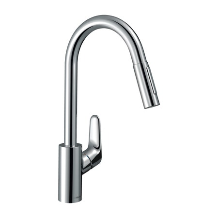 Immagine di Hansgrohe FOCUS miscelatore cucina monocomando 240, con doccetta estraibile, finitura cromo 31815000