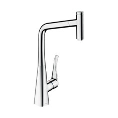 Immagine di Hansgrohe M71 Miscelatore monocomando alto da cucina 320, con bocca d'erogazione estraibile e sBox, finitura cromo 73803000