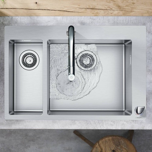 Immagine di Hansgrohe M71 miscelatore cucina monocomando a 2 fori, con bocca d'erogazione estraibile, finitura cromo 73804000