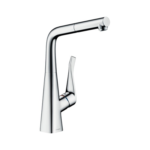 Immagine di Hansgrohe M71 miscelatore cucina monocomando H.36 cm, con bocca d'erogazione estraibile, finitura cromo 73812000