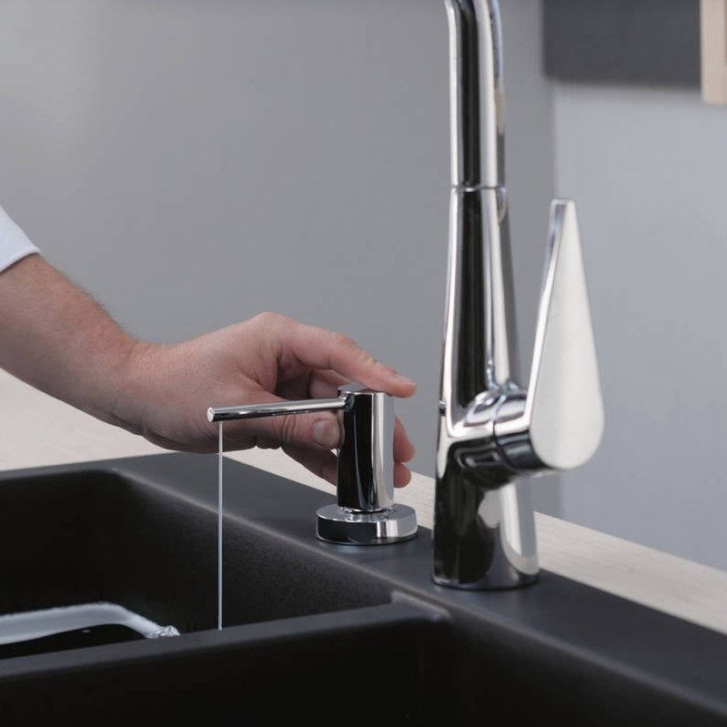 Immagine di Hansgrohe M51 miscelatore cucina monocomando H.40 cm, con bocca d'erogazione estraibile, finitura cromo 73853000