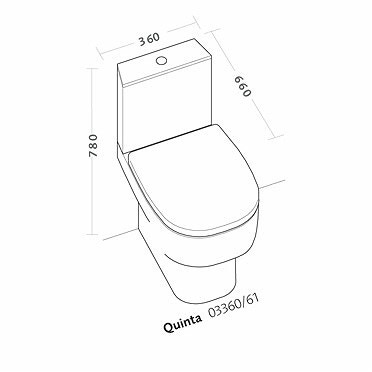 Immagine di Pozzi Ginori Quinta vaso per cassetta con scarico multi (S/P) completo di sedile, bianco 03360000