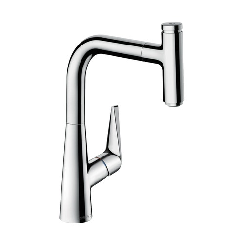 Immagine di Hansgrohe M51 miscelatore cucina monocomando H.33.5 cm, con bocca d'erogazione estraibile, finitura cromo 73852000