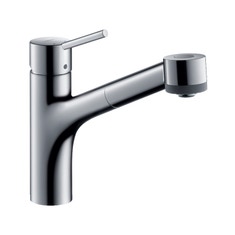 Immagine di Hansgrohe M52 miscelatore cucina monocomando H.22 cm, con doccetta estraibile, finitura cromo 73860000