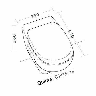 Immagine di Pozzi Ginori Quinta vaso sospeso completo di sedile, bianco 03315000