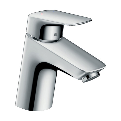 Immagine di Hansgrohe LOGIS miscelatore monocomando lavabo H.14 cm 70, con piletta push-open, finitura cromo 71077000