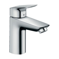 Immagine di Hansgrohe LOGIS miscelatore monocomando lavabo H.16 cm 100, con saltarello e scarico, finitura cromo 71100000