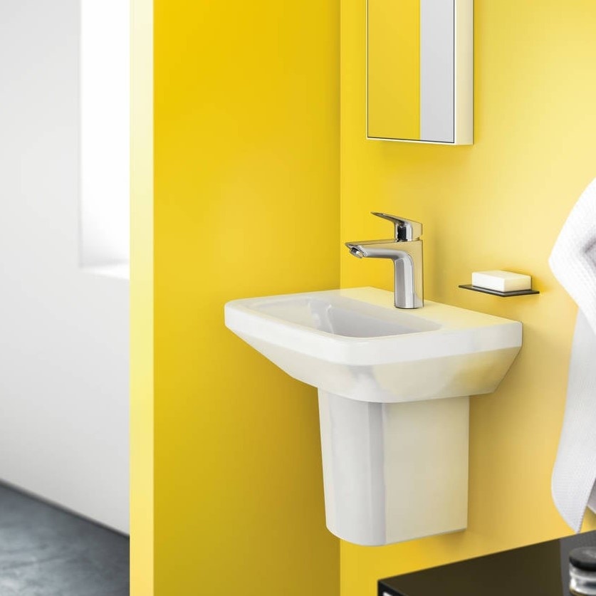 Immagine di Hansgrohe LOGIS miscelatore monocomando lavabo H.16 cm 100, con saltarello e scarico, finitura cromo 71100000