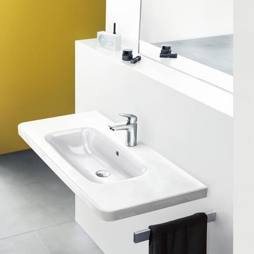 Immagine di Hansgrohe LOGIS miscelatore monocomando lavabo H.16 cm 100, CoolStart, con saltarello e scarico, finitura cromo 71102000