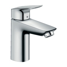 Immagine di Hansgrohe LOGIS miscelatore monocomando lavabo H.16 cm 100, con piletta push-open, finitura cromo 71107000
