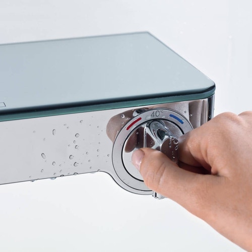 Immagine di Hansgrohe SHOWER TABLET SELECT miscelatore termostatico doccia 300, esterno, finitura cromo 13171000