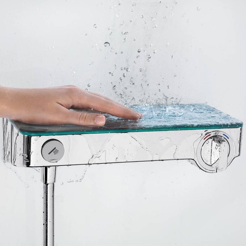 Immagine di Hansgrohe SHOWER TABLET SELECT miscelatore termostatico doccia 300, esterno, finitura cromo 13171000